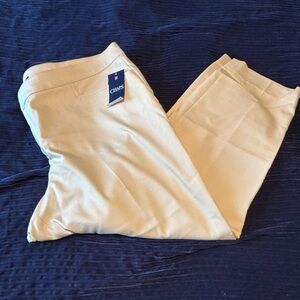 Chaps Women’s 22W Short Beige Pants – Slimming Fit, Classic Style